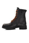 Black Lace-Up Zippered Womens Boots 90006-1 Z