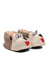 Coffee-Beige Womens Slippers with Dog Slippers G