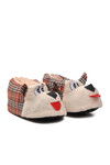 Tile-Beige Womens Slippers with Dog Slippers G