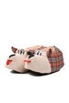 Tile-Beige Womens Slippers with Dog Slippers G