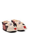 Pink-Black-Beige Womens Slippers with Dogs G