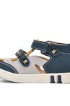 Navy Blue Beige Orthopedic Baby Shoes 009 B