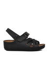 Black Womens Flat Sandals 09-985 Z