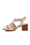 Beige Womens Heeled Sandals 1857227Y Z