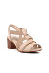 Beige Womens Heeled Sandals 1857227Y Z