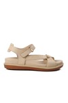 Beige Genuine Leather Womens Sandals 202064Y