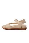 Beige Genuine Leather Womens Sandals 202064Y