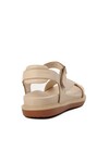 Beige Genuine Leather Womens Sandals 202064Y