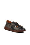 Black Genuine Leather Womens Casual Shoes 24370001Y Z