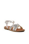 Silver Womens Flat Sandals 286069 Z