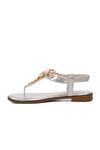 Silver Womens Flat Sandals 286079 Z