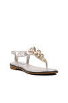 Silver Womens Flat Sandals 286079 Z