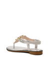 Silver Womens Flat Sandals 286079 Z