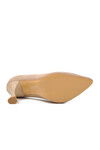Beige Suede Womens High Heel Shoes 289236 Z