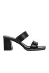 Black Womens High-Heeled Slippers 301092 Z