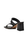 Black Womens High-Heeled Slippers 301092 Z
