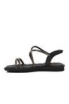 Black Womens Flat Sandals 335175 Z