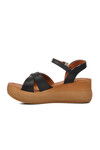 Black Womens High-Sole Sandals 426093 Z