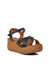 Black Womens High-Sole Sandals 426093 Z