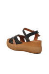 Black Womens High-Sole Sandals 426093 Z