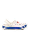 Ecru-Blue-White Womens Slippers 5001-TG