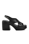 Black Womens High Heel Sandals 523001 Z
