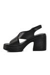 Black Womens High Heel Sandals 523001 Z