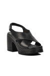 Black Womens High Heel Sandals 523001 Z