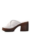 White Womens High Heel Slippers 523004 Z