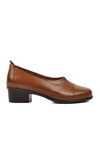 Tan Genuine Leather Womens Classic Shoes 562106 Z