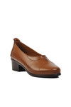 Tan Genuine Leather Womens Classic Shoes 562106 Z