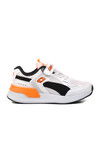White Orange Unisex Velcro Kids Sports Shoes 729 F