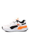 White Orange Unisex Velcro Kids Sports Shoes 729 F