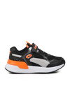 Black Orange Unisex Velcro Kids Sneakers 729 F