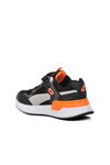 Black Orange Unisex Velcro Kids Sneakers 729 F