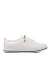 NARROW MOLD White Genuine Leather Anatomical Womens Casual Shoes 7876 Z