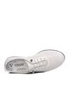 NARROW MOLD White Genuine Leather Anatomical Womens Casual Shoes 7876 Z