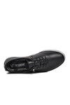 NARROW MOLD Black Genuine Leather Anatomical Womens Casual Shoes 7876 Z