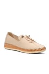 Beige Genuine Leather Anatomic Womens Casual Shoes 8786 Z