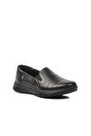 Black Genuine Leather Anatomic Womens Casual Shoes 9488 Z