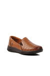 Tan Genuine Leather Anatomic Womens Casual Shoes 9488 Z