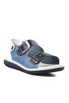 Navy Blue White Boys Flat Sandals 1530 F