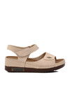 Beige Womens Flat Sandals 07-109RR Z