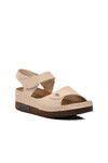 Beige Womens Flat Sandals 07-109RR Z