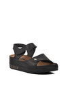 Black Womens Flat Sandals 07-109RR Z