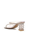 White Womens High Heel Slippers 22411257 Z
