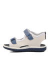 White Blue Orthopedic Boys Sandals 24-996 P