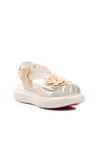White Kids Flat Sandals 24-997 P