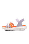 Lilac-Orange Girls Flat Sandals 24-999 F