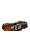 Black Genuine Leather Anatomic Womens Casual Shoes 24058 Z